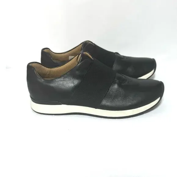 Vionic Women’s Codie Casual Slip On Orthotic Leather Sneaker Shoe Size 7 M Black - Picture 1 of 11